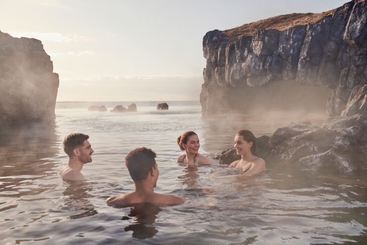 Geotermiske bade i Island.